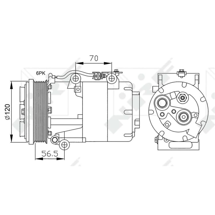 NRF Klimakompressor Ford C-Max Focus Kuga Volvo C30 C70 S40 V50 von NRF