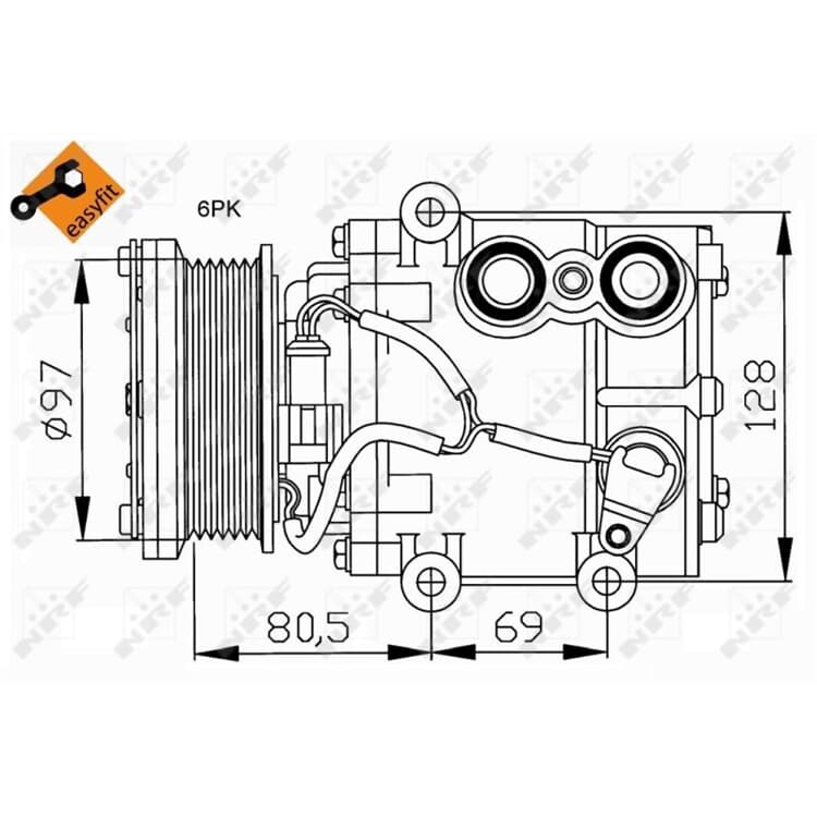 NRF Klimakompressor Ford Cougar Courier Fiesta Fusion Ka Mondeo Street von NRF