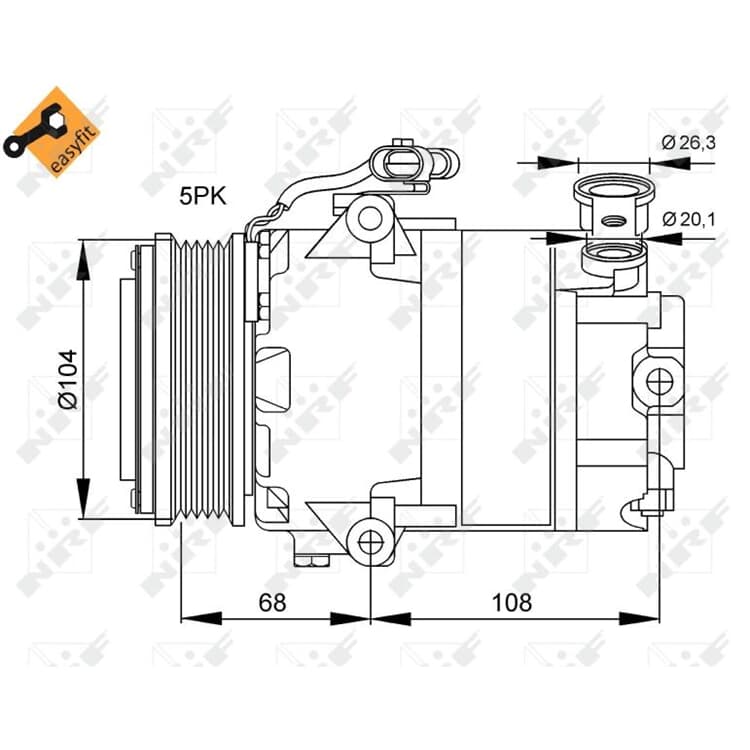 NRF Klimakompressor Opel Astra Combo Corsa Meriva Tigra Zafira von NRF