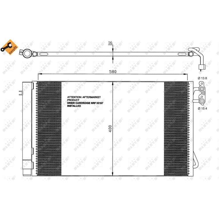 NRF Klimakondensator BMW 1er 3er X1 Z4 von NRF