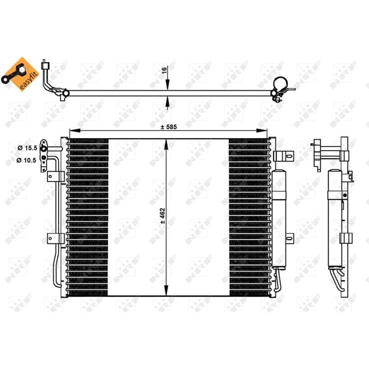 NRF Klimakondensator Land Rover Discovery Range Rover von NRF