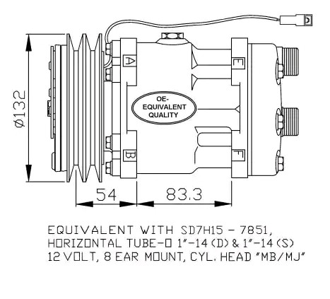 NRF Kompressor DEUTZ-FAHR 32757 87556183,6005016248,01103234 Klimakompressor,Klimaanlage Kompressor,Kompressor, Klimaanlage 3550921M91 von NRF