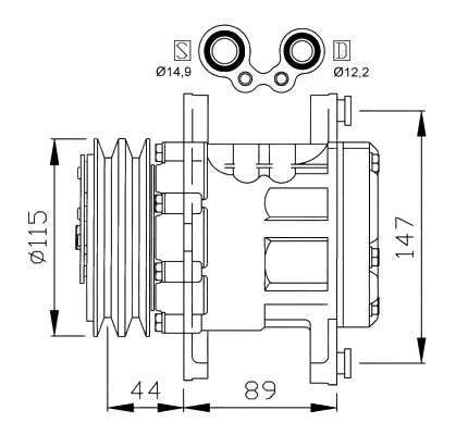 NRF Kompressor FIAT 32207 46443509,71721705,71721706 Klimakompressor,Klimaanlage Kompressor,Kompressor, Klimaanlage von NRF