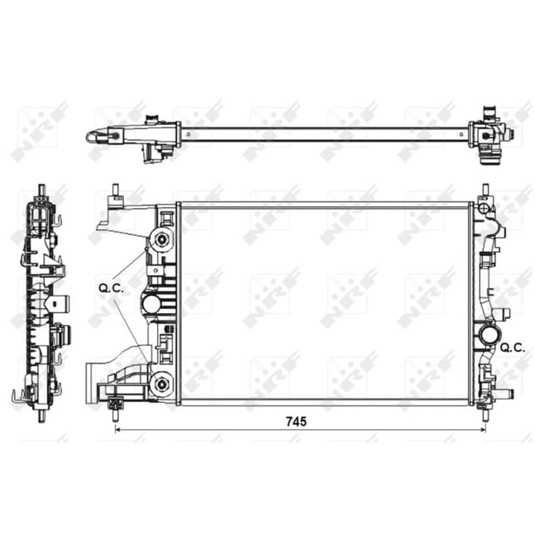 NRF K?hler f?r Antriebsbatterie Opel Astra J 1,6 von NRF