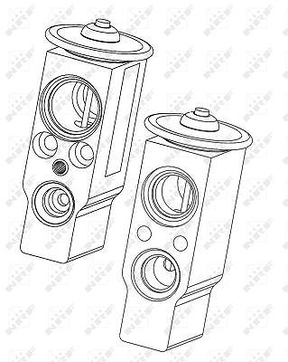Nrf Expansionsventil, Klimaanlage [Hersteller-Nr. 38374] für Opel, Peugeot, Saab, Seat, VW von NRF