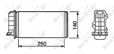 Nrf Heizungskühler Wärmetauscher 250x140x42 [Hersteller-Nr. 53219] für Alfa Romeo, Fiat von NRF