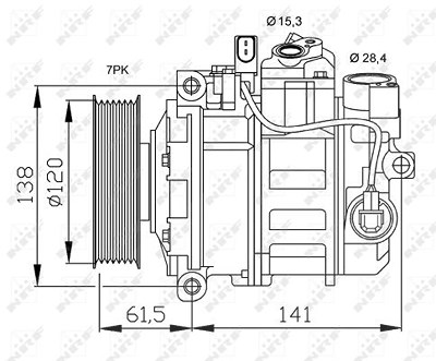 Nrf Kompressor, Klimaanlage [Hersteller-Nr. 32777] für Audi, VW von NRF