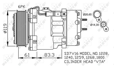 Nrf Kompressor, Klimaanlage [Hersteller-Nr. 32198] für Peugeot, Citroën, Lancia, Fiat von NRF