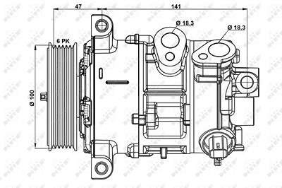 Nrf Kompressor, Klimaanlage [Hersteller-Nr. 32882] für Dodge, Jeep von NRF