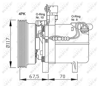 Nrf Kompressor, Klimaanlage [Hersteller-Nr. 32055] für BMW von NRF