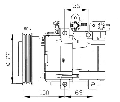 Nrf Kompressor, Klimaanlage [Hersteller-Nr. 32124] für Hyundai, Kia von NRF