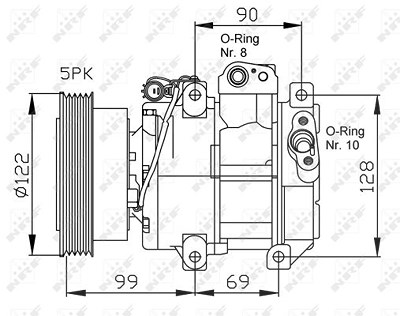 Nrf Kompressor, Klimaanlage [Hersteller-Nr. 32442G] für Kia von NRF
