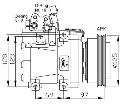 Nrf Kompressor, Klimaanlage [Hersteller-Nr. 32445] für Hyundai von NRF