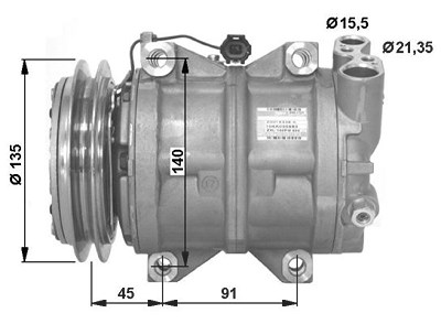Nrf Kompressor, Klimaanlage [Hersteller-Nr. 32494G] für Nissan von NRF