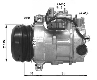 Nrf Kompressor, Klimaanlage [Hersteller-Nr. 32676] für Mercedes-Benz von NRF