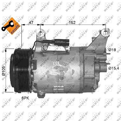 Nrf Kompressor, Klimaanlage [Hersteller-Nr. 32409] für Mini von NRF