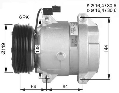 Nrf Kompressor, Klimaanlage [Hersteller-Nr. 32483G] für Ssangyong von NRF