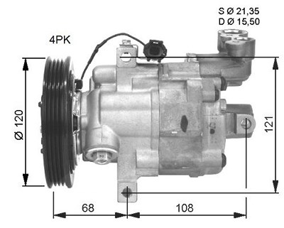 Nrf Kompressor Klimaanlage DKV08 [Hersteller-Nr. 32461G] für Nissan von NRF