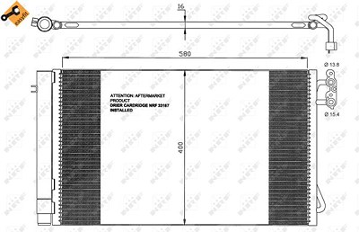 Nrf Kondensator, Klimaanlage [Hersteller-Nr. 35743] für BMW von NRF