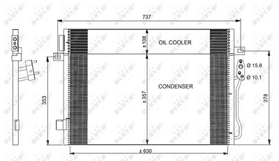 Nrf Kondensator, Klimaanlage [Hersteller-Nr. 350098] für Dodge von NRF