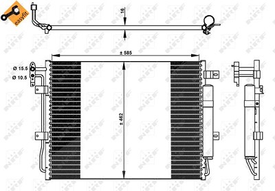 Nrf Kondensator, Klimaanlage [Hersteller-Nr. 350330] für Land Rover von NRF