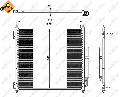 Nrf Kondensator, Klimaanlage [Hersteller-Nr. 350336] für Land Rover von NRF