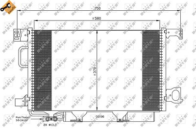 Nrf Kondensator, Klimaanlage [Hersteller-Nr. 35893] für Mercedes-Benz von NRF