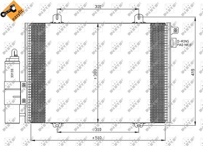 Nrf Kondensator 500 x 380 x 20 mm [Hersteller-Nr. 35379] für Renault von NRF