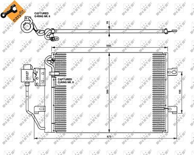 Nrf Kondensator 510x383x16 [Hersteller-Nr. 35309] für Mercedes-Benz von NRF