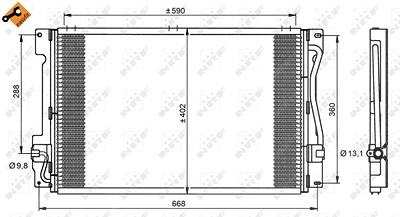 Nrf Kondensator 585 x 381 mm [Hersteller-Nr. 35151] für Volvo von NRF