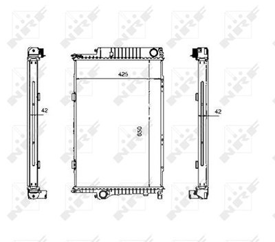 Nrf Kühler, 650 x 427 mm [Hersteller-Nr. 507620] für BMW von NRF