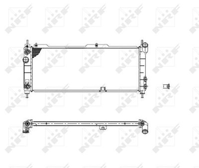 Nrf Kühler, 680 x 278 mm [Hersteller-Nr. 53631] für Opel von NRF