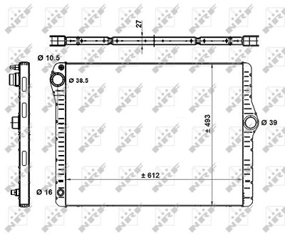 Nrf Kühler, Motorkühlung [Hersteller-Nr. 50479] für BMW von NRF