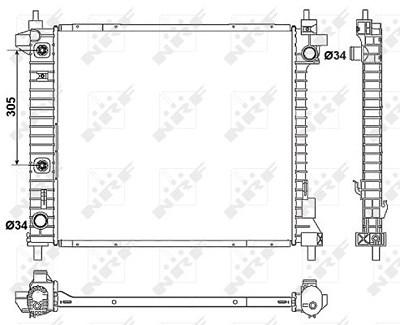 Nrf Kühler, Motorkühlung [Hersteller-Nr. 53046] für Cadillac von NRF