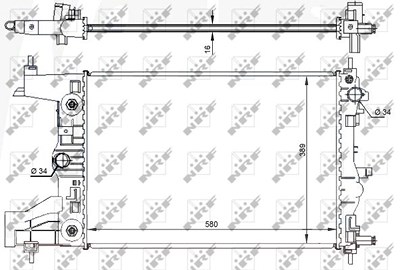 Nrf Kühler, Motorkühlung [Hersteller-Nr. 59144] für Chevrolet von NRF