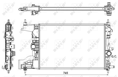 Nrf Kühler, Motorkühlung [Hersteller-Nr. 53155] für Chevrolet, Opel von NRF