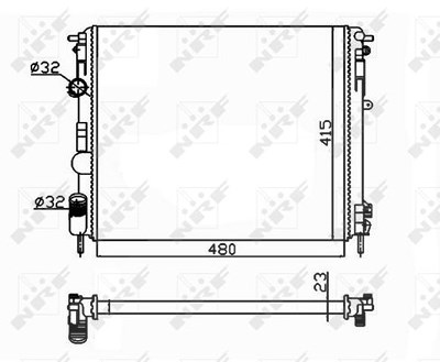 Nrf Kühler, Motorkühlung [Hersteller-Nr. 58148] für Dacia, Nissan, Renault von NRF