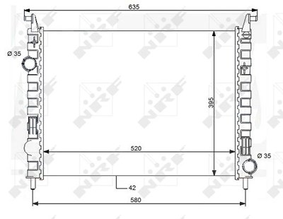 Nrf Kühler, Motorkühlung [Hersteller-Nr. 59120] für Fiat von NRF