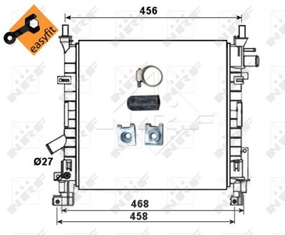 Nrf Kühler, Motorkühlung [Hersteller-Nr. 53651] für Ford von NRF