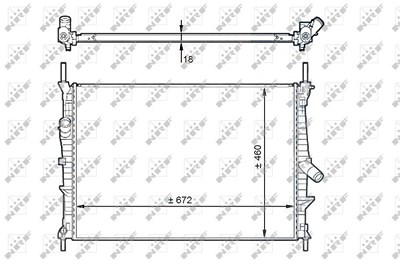 Nrf Kühler, Motorkühlung [Hersteller-Nr. 58441] für Ford von NRF