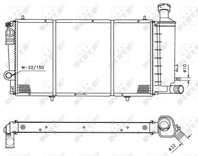 Nrf Kühler, Motorkühlung [Hersteller-Nr. 50406] für Citroën von NRF