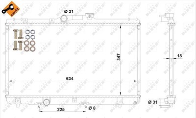 Nrf Kühler, Motorkühlung [Hersteller-Nr. 517588] für Toyota von NRF