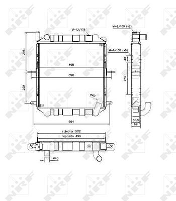 Nrf Kühler, Motorkühlung [Hersteller-Nr. 52244] für Nissan von NRF