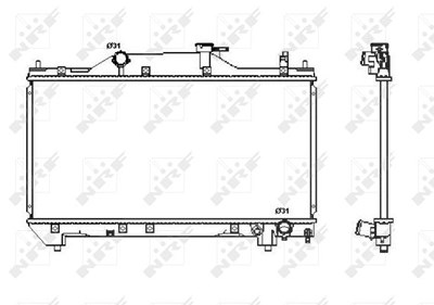 Nrf Kühler, Motorkühlung [Hersteller-Nr. 53380] für Toyota von NRF