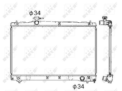 Nrf Kühler, Motorkühlung [Hersteller-Nr. 53401] für Toyota von NRF