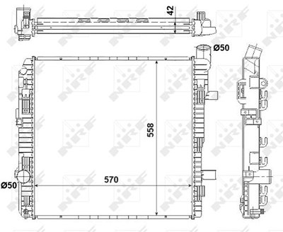 Nrf Kühler, Motorkühlung [Hersteller-Nr. 53892] für Mercedes-Benz von NRF