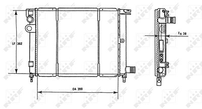 Nrf Kühler, Motorkühlung [Hersteller-Nr. 58966] für Citroën von NRF