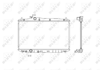 Nrf Kühler, Motorkühlung [Hersteller-Nr. 58323] für Honda von NRF