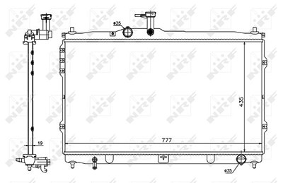 Nrf Kühler, Motorkühlung [Hersteller-Nr. 58419] für Hyundai von NRF