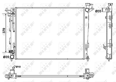 Nrf Kühler, Motorkühlung [Hersteller-Nr. 53051] für Hyundai, Kia von NRF